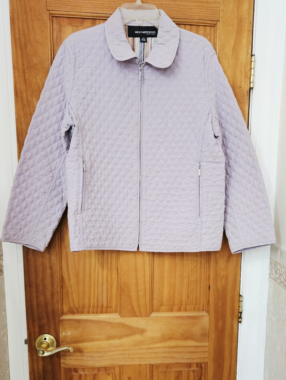 Weatherproof Garment Company Women’s Quilted Jacket Lavender Full Zip Size L